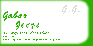 gabor geczi business card