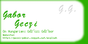 gabor geczi business card